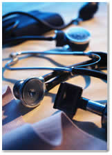 Image of Stethescope and Medical Instruments